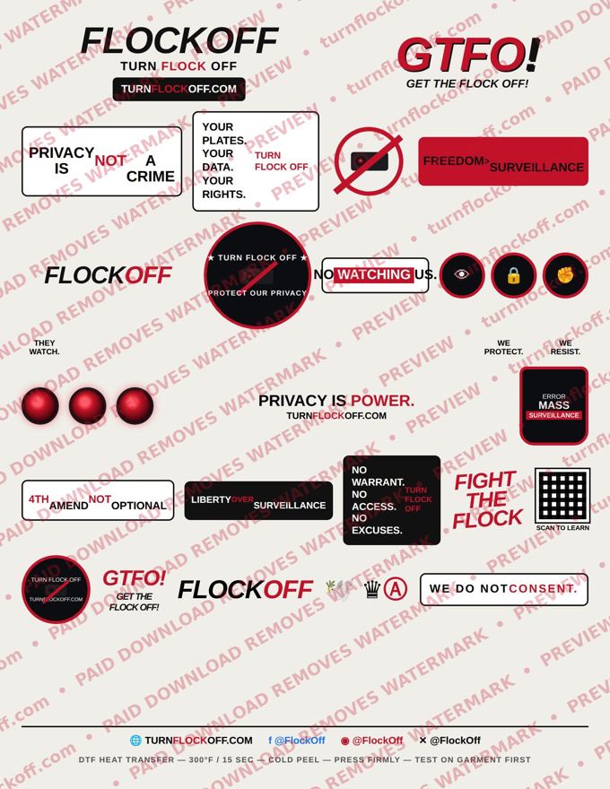 GTFO Sticker Pack preview (watermarked)